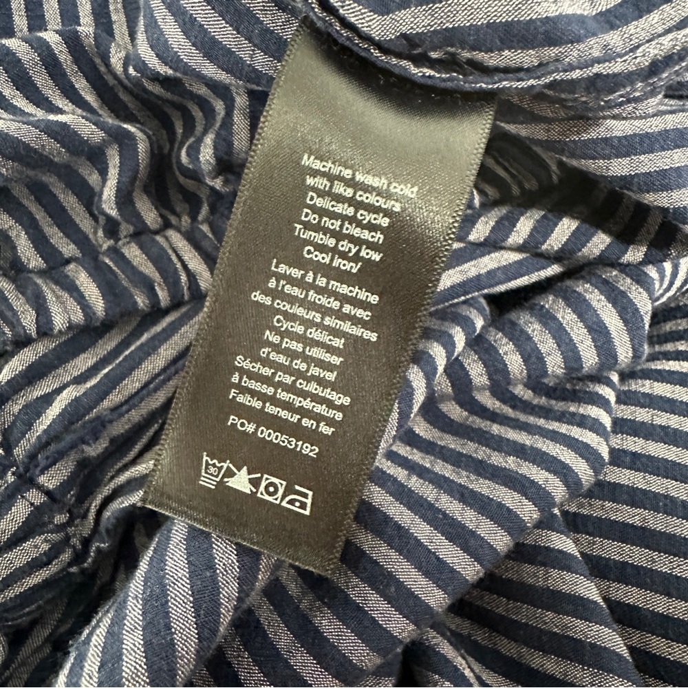 RAG & BONE Mimi Stripe Linen Blend Blouse Sz S - Picture 11 of 11